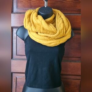 Infinity Scarf, Neckwarmer, Mustard Yellow